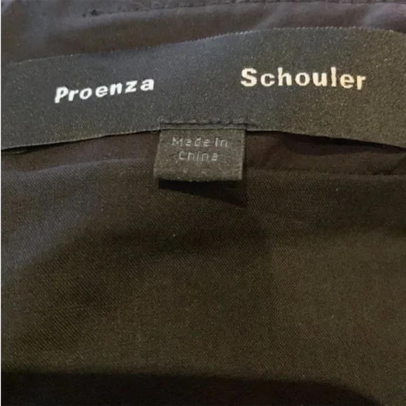 Proenza Schouler Black Cotton Cold
Shoulder Long Sleeve Eyelet Hem Dress 2 - Picture 7 of 7